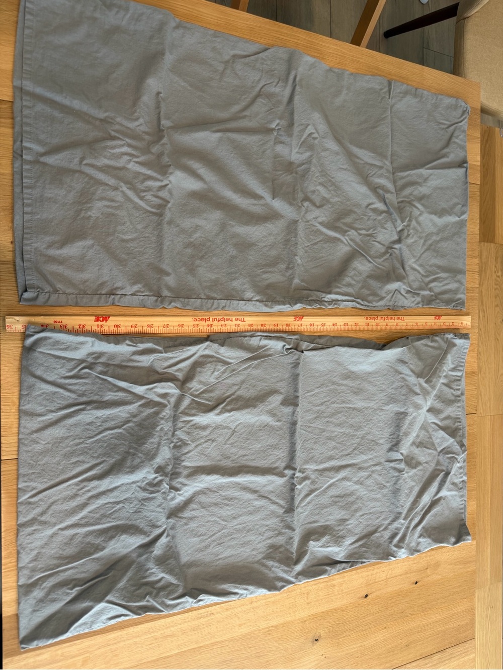 2 King Size Grey IKEA Pillow Cases